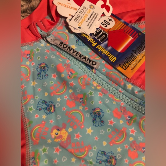 NEW BONVERANO Baby Girl Bathing Suit Long Sleeve UPF 50+ Sun Protection - Picture 6 of 7